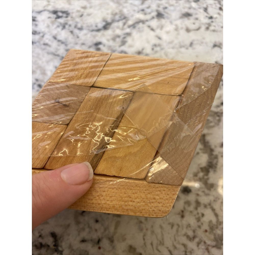 Vintage Rhoma Slanted Cube Puzzle Toy Wood Sculpture Design Science Toys New - Picture 4 of 8